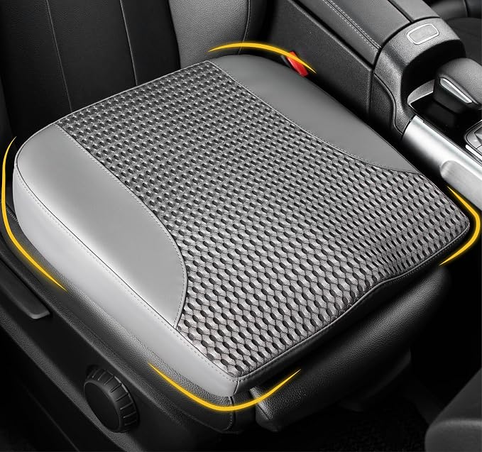 Lofty Aim Car Seat Cushion, Car Seat Pillow, Automotive Cushion | Memory Foam Car Seat Cushion for Long Driving, Butt Pillow for Pain Relief, Driver Seat Cushion for Car, Office, Dark Gray