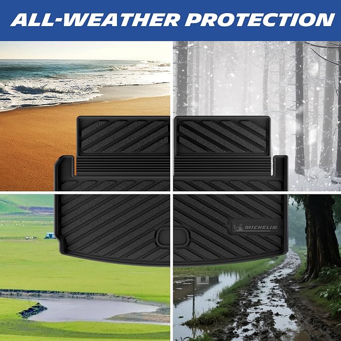 Michelin Vehicle Mats, Premier Series All-Weather TPE Custom Fit Liner for 2021-2026 Jeep Grand Cherokee L (3 Piece)