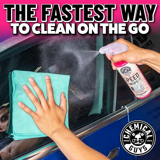 Chemical Guys, Speed Wipe Quick Detailer Spray, Gloss, Cherry, 1 Gallon | Spray-and-wipe detailer adds instant streak-free gloss on paint, glass, wheels and trim between washes, cherry