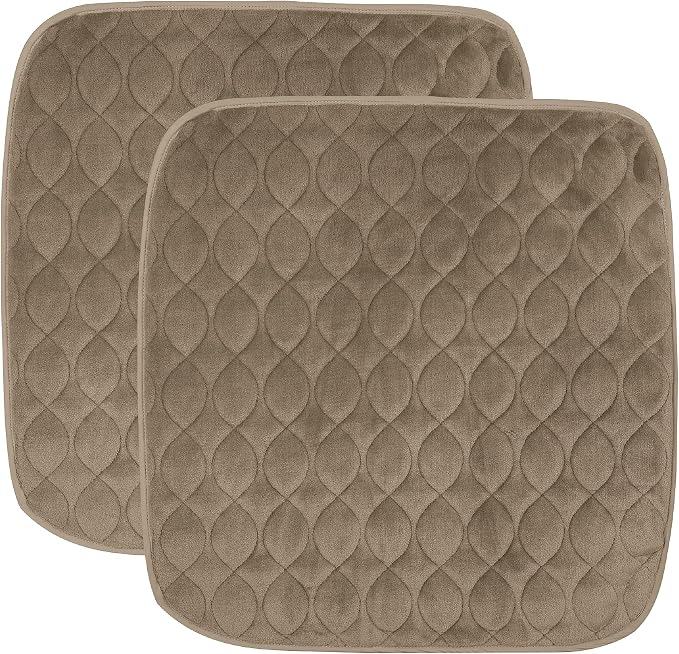 FRESH IDEAS Waterproof & Washable Seat Protector Pad, Tan, 2-Pack