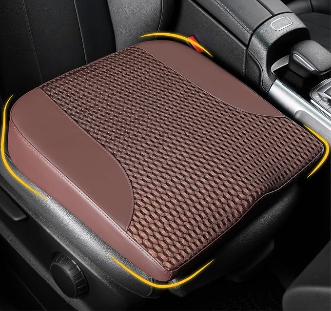 Lofty Aim Car Seat Cushion, Car Seat Pillow, Automotive Cushion | Memory Foam Car Seat Cushion for Long Driving, Butt Pillow for Pain Relief, Driver Seat Cushion for Car, Truck, Office, Brown