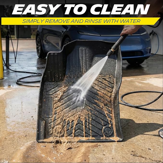 Michelin Vehicle Mats, All-Weather TPE Custom Fit Liner for 2019-2026 Silverado/Sierra 1500, 2020-2026 2500/3500, Crew Cab Bucket Seat Carpet Floor with Rear Under-Seat Storage, Premier B