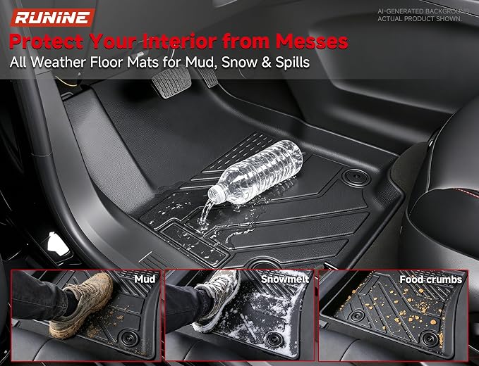 Floor Mats for Chevy Equinox 2025-2026/GMC Terrain (Not for EV),All Weather Protection Custom Floor Mats Trunk Cargo and Car Windshield Cover Set for Chevy Equinox Accessories