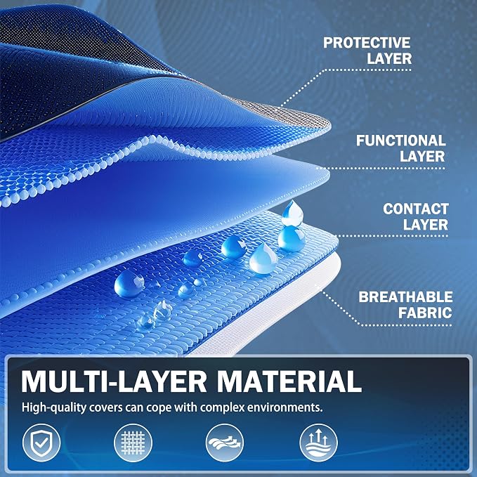 Car Cover Waterproof All Weather Outdoor Windproof Dustproof UV Protection Fit Coupe Ford Mustang 1994-2024, Chevrolet Corvette, Audi R8 etc.