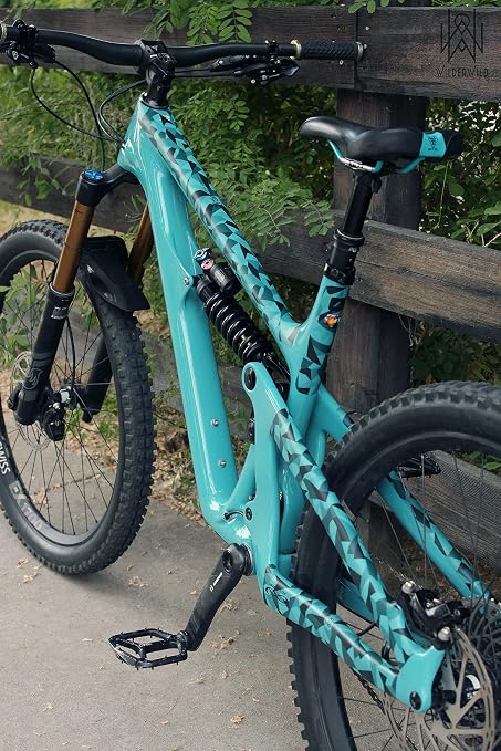 Bike Frame Protection Tape- High Impact Clear Vinyl Wrap Includes Tool (4”x72) Bicycle Frame Protector, Mountain Bike Frame Guard Chainstay Protector (Geometric Camouflage)