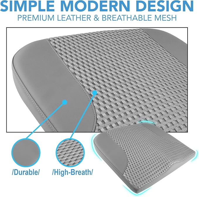 Lofty Aim Car Seat Cushion, Car Seat Pillow, Automotive Cushion | Memory Foam Car Seat Cushion for Long Driving, Butt Pillow for Pain Relief, Driver Seat Cushion for Car, Office, Dark Gray