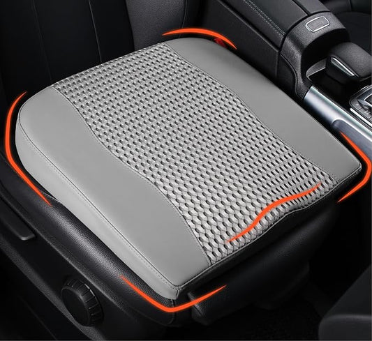 Lofty Aim Car Seat Cushion, Comfort Memory Foam Car Cushions for Driving - Sciatica & Lower Back Pain Relief, Driver Seat Pillow for Auto, Office Chair, Wheelchair - 4D Mesh Gray