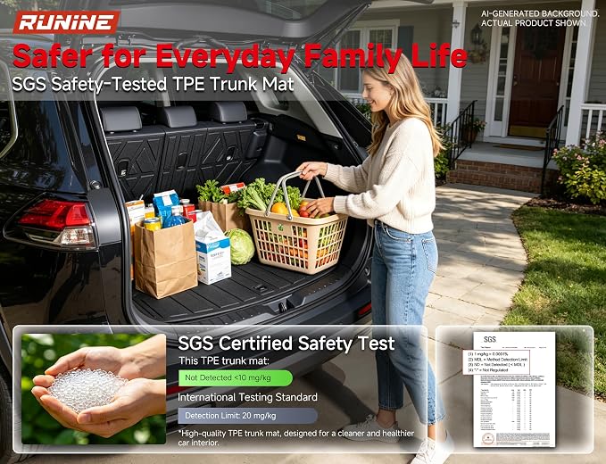 Floor Mats & Cargo Liner Set for Toyota RAV4 2019-2025, Full Coverage Interior Protection with Trunk Mat, Backrest Protector & Door Sill Guards, All Weather TPE Waterproof Anti-Slip Custom Fit