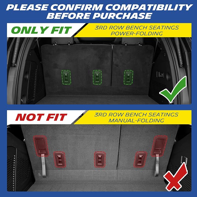 Michelin Vehicle Mats, All-Weather TPE Custom Fit Liner for 2021-2026 Chevy Tahoe/GMC Yukon/Cadillac Escalade 7 Seats, Not Fit Yukon XL/Escalade ESV or 8/9 Seats (7 Piece), Premier