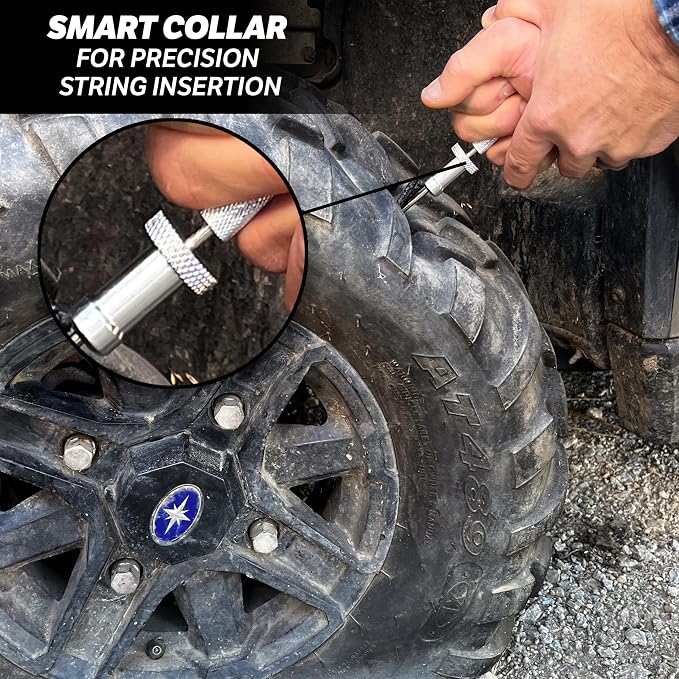 Slime 20503 Flat Tire Repair Reamer Plugger Kit, Heavy Duty, Universal, Complete 40 Piece Plug Kit
