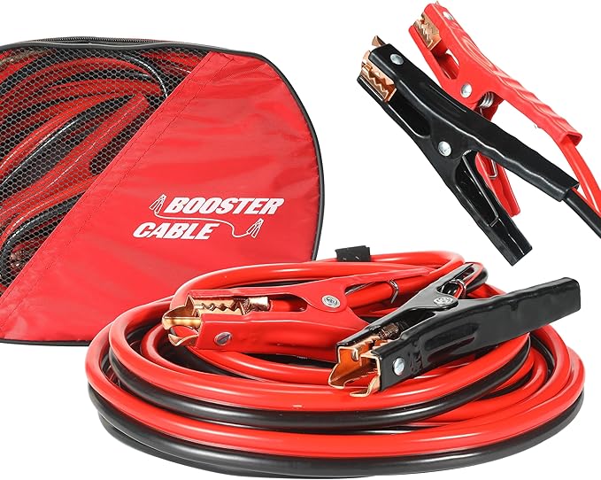 Heavy Duty Jumper Cables, Automotive Booster Cables for Starting Weak Batteries(16 Feet, 2-Gauge)