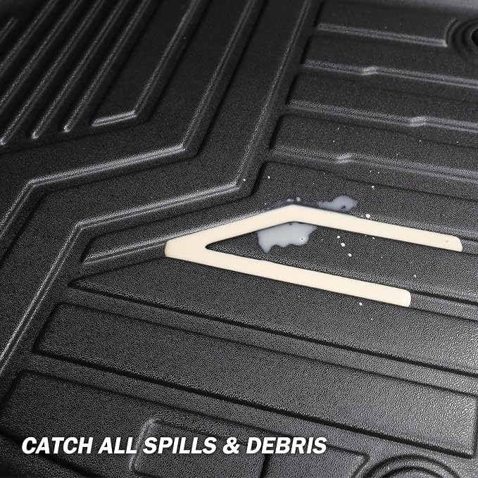 KUST Floor Mats for 2013-2019 Ford Escape, TPE Rubber Floor Liners All Weather Protection Front Rear Car Mats Escape Accessories High Edge 3PCS