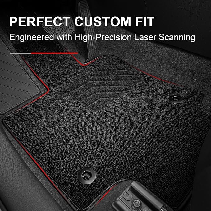 IKABEVEM Superior Carpet Floor Mats for 2020-2026 Cadillac CT5, All-Weather Waterproof Anti-Slip