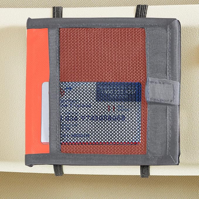 High Road Car Registration and Insurance Card Holder for Sun Visor, Glove Box or Console with 2 Clear Hidden Car Document Pockets and Front Card Pocket