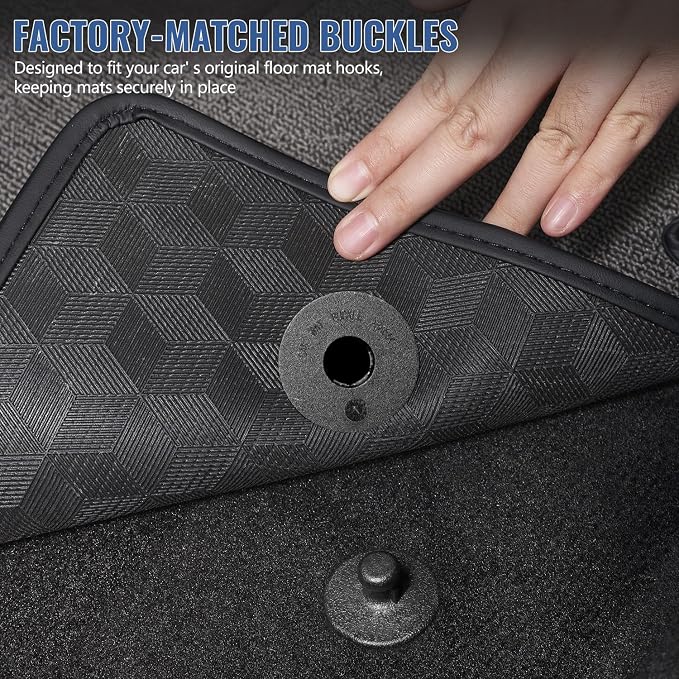 Carpet Floor Mats Fit for Chevy Equinox/GMC Terrain 2018-2024 (Not for EV) | All Weather Anti-Slip Waterproof Floor Liner - 3pcs (Gray)