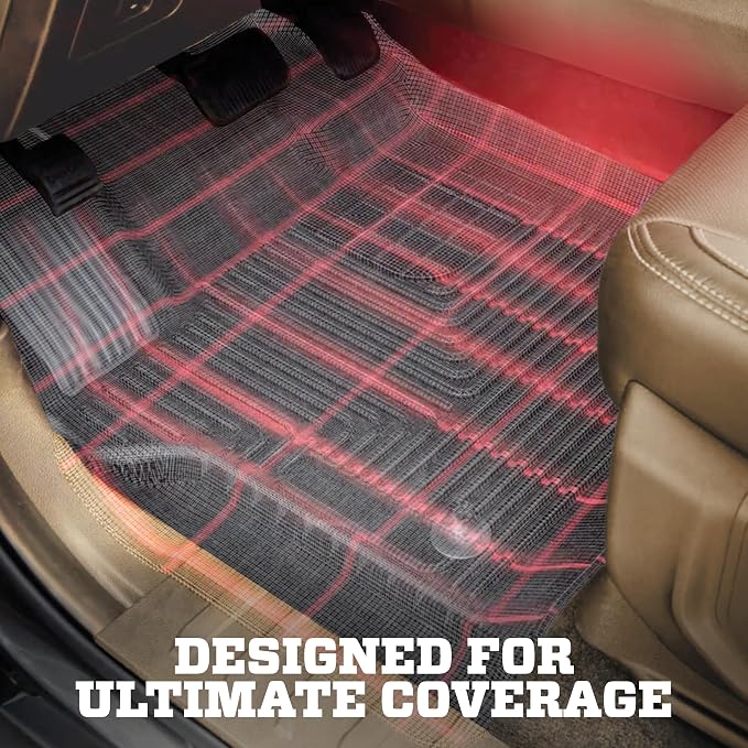 Husky Liners Weatherbeater Floor Mats | Fits 2014 - 2018 Chevrolet Silverado & GMC Sierra 1500 Crew Cab; 15-19 Silverado/Sierra 2500/3500 Crew Cab (Footwell Cvg) | Front & 2nd Row, 3-pc Black - 98231