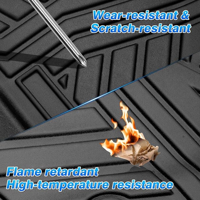 F-150 Floor Mats - Fit for 2015-2026 Ford F-150/ F150 Lightning SuperCrew Cab (Only Fit Rear Seat Without Under Seat Storage), All Weather Floor Mats for F150 Accessories