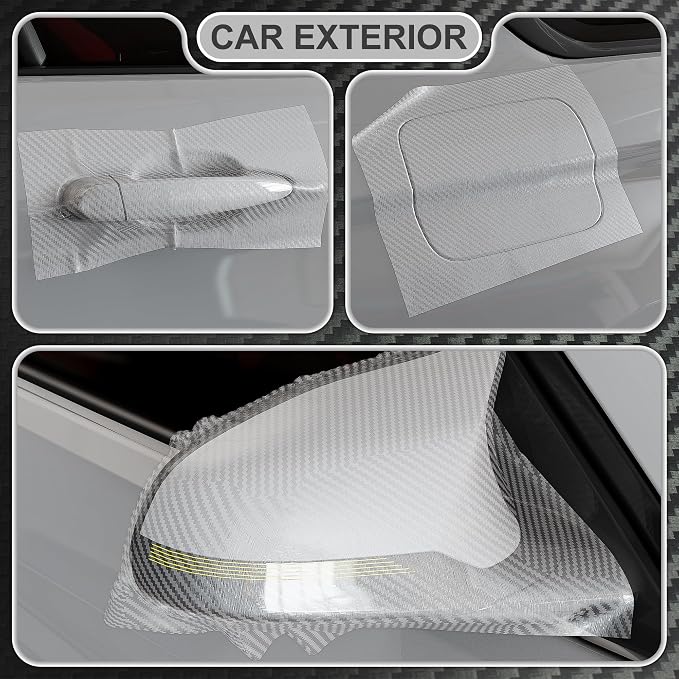Lypumso 3D Clear Carbon Fiber Vinyl Wraps, Automotive Adhesive Protection Film Roll, Stickers for Vehicle Interior and Exterior Body Windows with Bubble Free Air Release Technology 1ft x 5ft