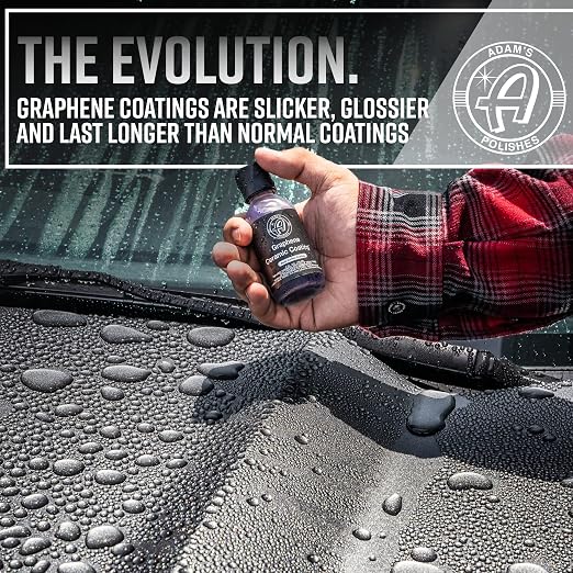 Adam's UV Graphene Ceramic Coating Kit Without UV Flashlight - 10H Ceramic Coating for Cars with UV Glow Technology, 7+ Years of Shine, Gloss & Protection for Car Boat RV Motorcycle