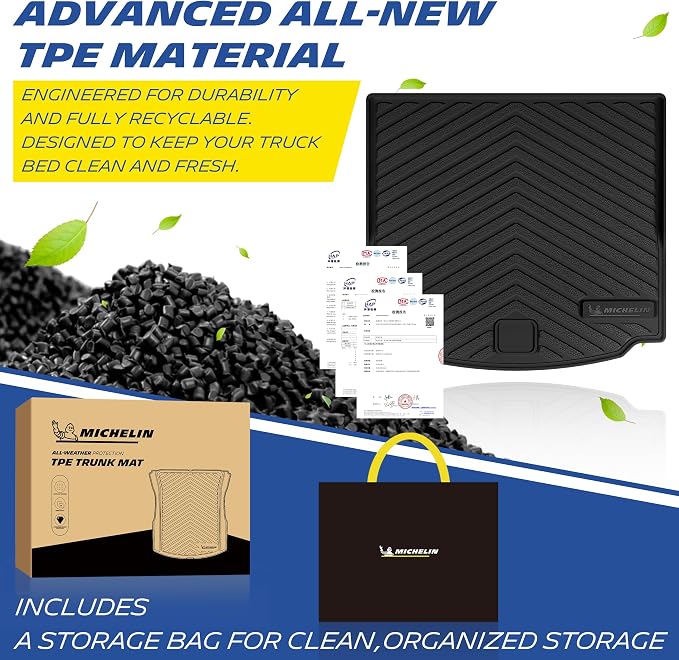 Michelin Vehicle Mats, All-Weather TPE Custom Fit Liner for 2026 Mazda CX-5 (4 Piece B), Premier