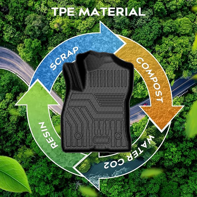 ProMaster Floor mats-Floor mat for Ram ProMaster City 2015-2022,All Weather TPE Rubber Floor Liners Protection for ProMaster Accessories,1 Row Anti-Slip Car Mats, Black