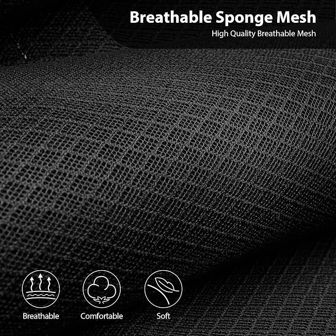CAR PASS Memory Foam Mesh Bling Diamond Car Seat Cover 2 Front Seats Breathable Soft Sponge Universal Shining Glitter Sparkly Crystal Fit Armrest Automotive Truck SUV Cute Women Girl, Black Rhinestone