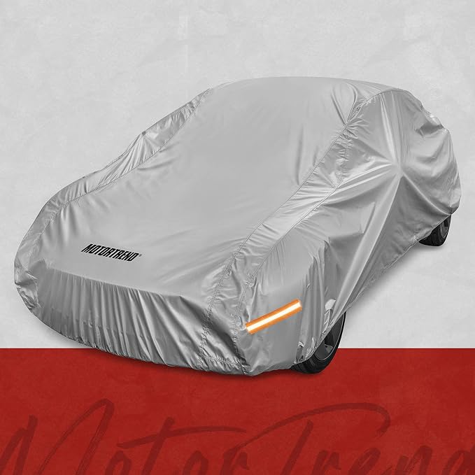 Motor Trend SafeKeeper Heavy Duty Car Cover Waterproof All Weather, Multi-Layered Truck SUV Car Cover for Snow Rain Sun UV Protection, Full Exterior Car Covers for Automobiles (Fits up to 170" Length)