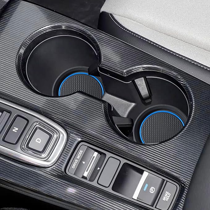 for Honda Civic Accessories 2026 2025 2024 2023 2022 Cup Holder Inserts Center Console Liner 3D Silicone Cup Holder Coaster Protector Mat Pad Non-Slip Interior Decoration for Civic 3Pcs (Blue)