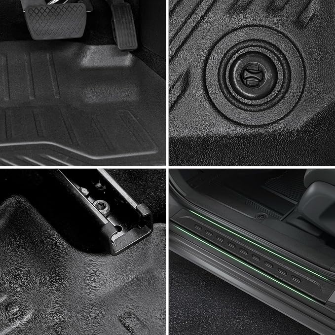 Floor Mats for 2023-2026 2027 Honda HR-V (Include Hybrid), TPE All Weather Durable Floor Liners Door Sill Guards for Honda HRV Accessories