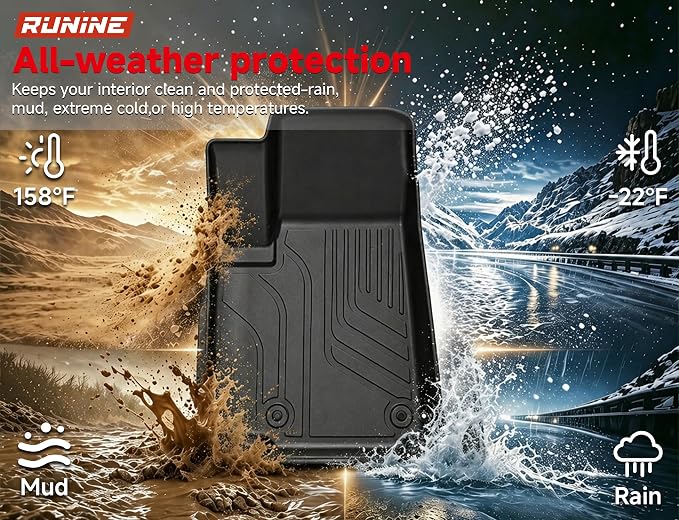 Floor Mats Cargo Liner Fit for 2021-2026 Jeep Grand Cherokee L (Only for 6-Seater w/o 2nd Row Center Armrest), All Weather Car Floor Liners Trunk Cargo Liner Car Accessories