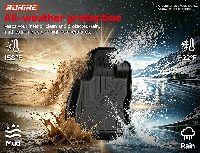Floor Mats for Subaru Forester 2019-2024 Carbon Fiber Accessories,TPE All Weather Protection Floor Mats,Custom Fit Car Floor Liners Set