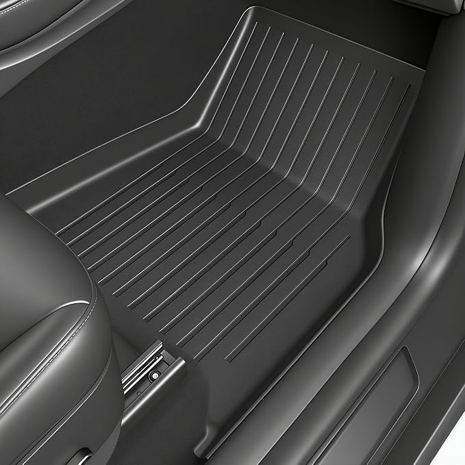 SUPER LINER Floor Mats for 2024-2025 2026 Tesla Model 3 Highland | 6-Piece Set Extra-Thick TPE All-Weather Floor & Cargo Liners | Pet & Child-Friendly Custom Fit Interior Accessories