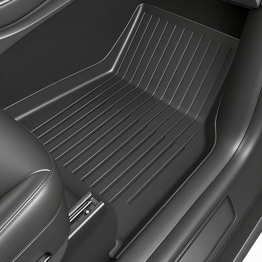 SUPER LINER Floor Mats for 2024-2025 2026 Tesla Model 3 Highland | 6-Piece Set Extra-Thick TPE All-Weather Floor & Cargo Liners | Pet & Child-Friendly Custom Fit Interior Accessories