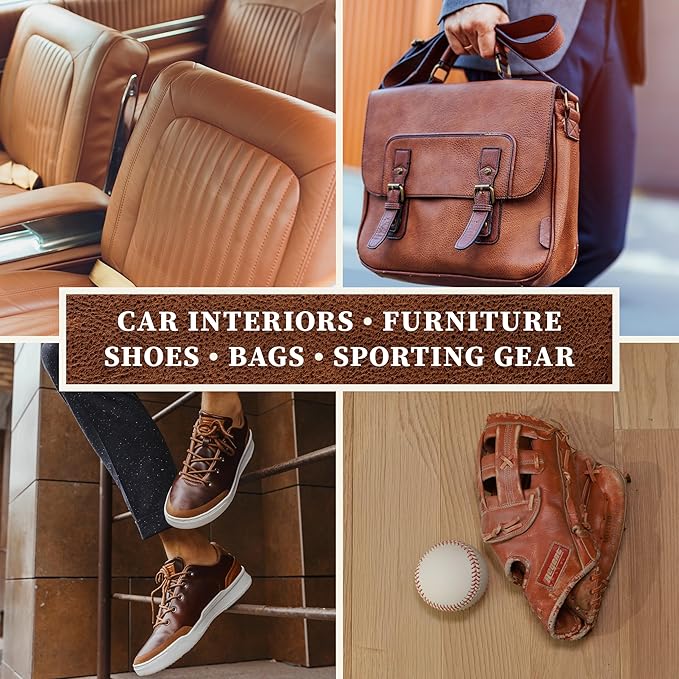 Lexol All Leather Conditioner for Car Seats and Interiors, Couches and Furniture, Shoes and Boots, Bags and Jackets, Baseball Gloves, Horse Saddles, 16.9 oz