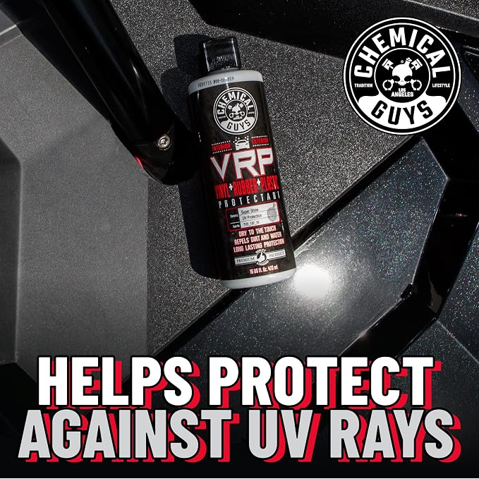 Chemical Guys, VRP Vinyl, Rubber & Plastic Dressing, Dry to Touch, 1 Gallon | Satin shine on tires, trim, dashboards and weatherstripping, non-greasy and dry to the touch, indoors or out