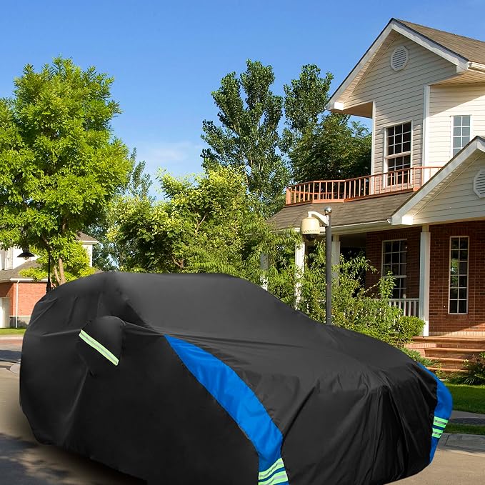 Avecrew SUV Car Cover Waterproof All Weather for Automobiles, Outdoor Heavy Duty Full Exterior SUV Covers (Length: 193"-208")