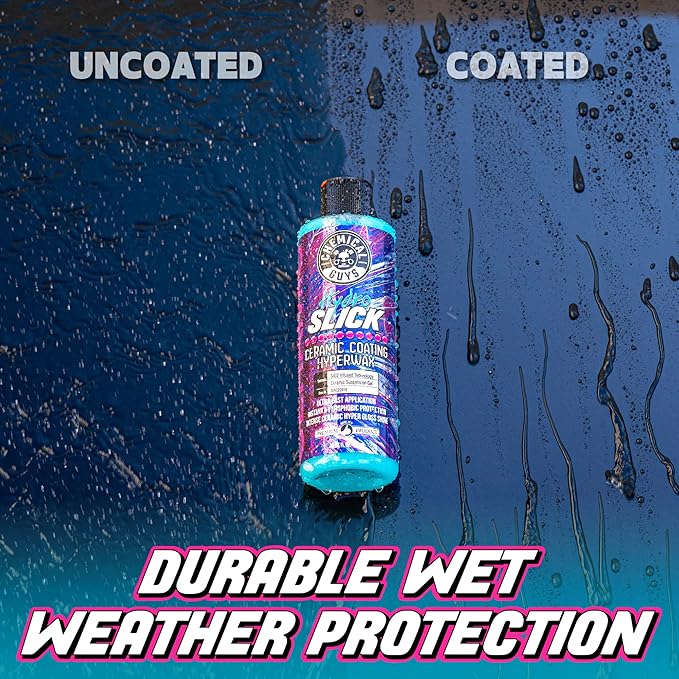 Chemical Guys HydroSlick HyperWax, Ultimate Ceramic Coating Kit, 16 fl oz | Ceramic Protection Kit, 2 applicators, 3 microfiber towels, create a hydrophobic surface