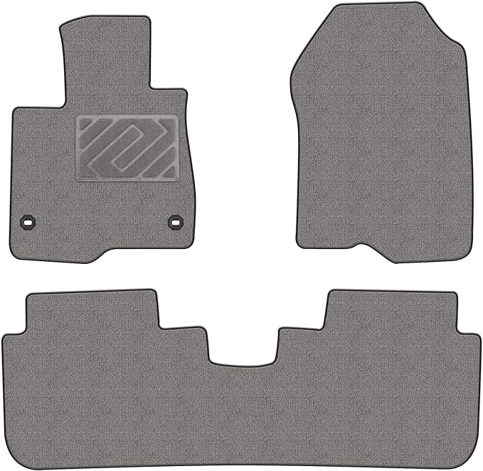 Carpet Floor Mats Fit for Honda CR-V 2023-2026 (Gasoline & Hybrid) | All Weather Custom Fit Floor Liners for CRV, 1st & 2nd Row, Gray