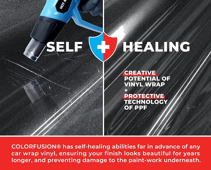 ColorFusion PPF by VViViD, Gloss Metallic Shadow Ash Grey Dry Apply PPF Vinyl Car Wrap Roll 60ft x 5ft