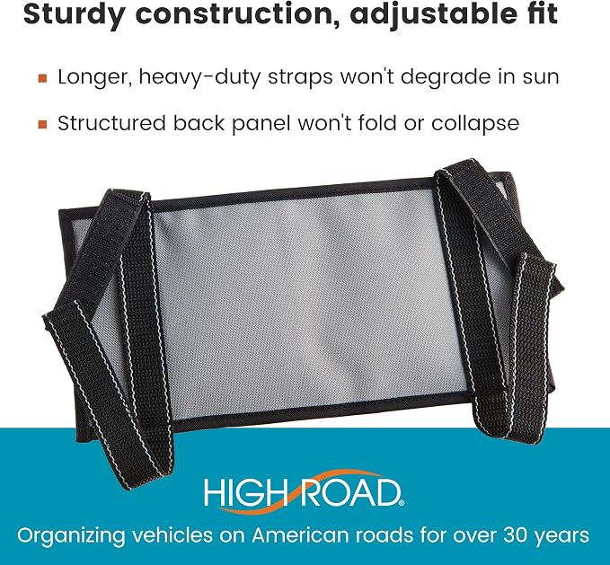 High Road Car Visor Organizer and Sun Visor Document Holder with Pockets | Slim Car Visor Organizer with Pockets Holds Registration and Insurance Cars, Pens and Papers Within Easy Reach