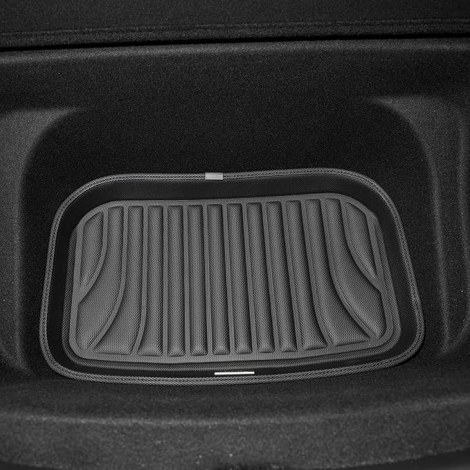 SUPER LINER 6-Piece Floor Mats & Cargo Liners Compatible with Tesla Model Y 2020-2024 5-Seat, 5D Laser Measured All-Weather Floor Liners with Trunk Frunk Mats & Door Sill Threshold Guards, Black