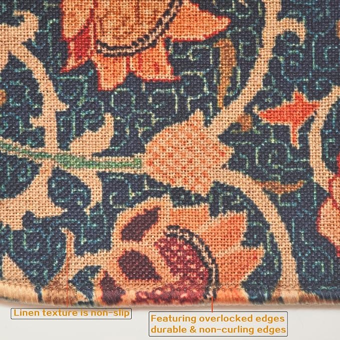 Vintage Boho Car Floor Mats-Non-Slip Rubber Backing,Front (26.8x17.3in) & Rear (13x17.3in) Set-Water Absorbing, Durable Automotive Floor Liners with Stylish Patterns