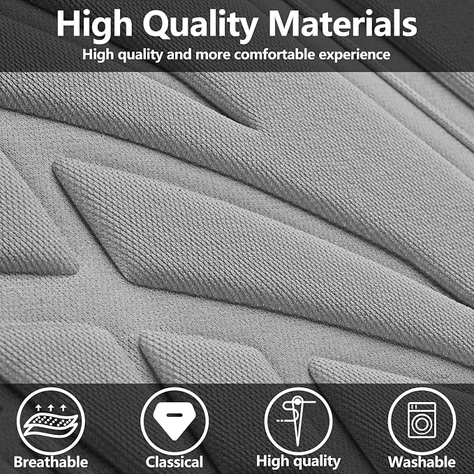 HChengkikz Front Car Seat Cover, Cloth and Washable (Black + LightGray) | Breathable, Airbag compatible, Easy to Install, Universal Fit for Most Cars, Sedans, Truck, SUVs