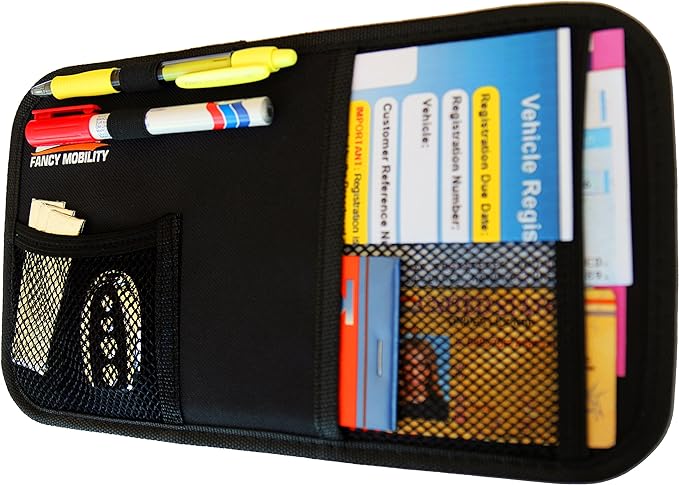 Car Sun Visor Organizer - Auto Accessories Document Holder - Car, Truck, SUV Registration & Insurance Storage Pouch - Road Trip Essentials Gift for Any Driver + 5Year Warranty (10 Pack)