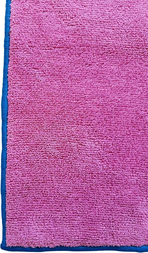 Premium Waterproof Seat Pad for Incontinence - Slip-Resistant, Ultra Absorbent Soft Microfiber 22 x 22 Inches - 5 Layer Design - for Adults, Kids and Pets, Rose Pink/Blue