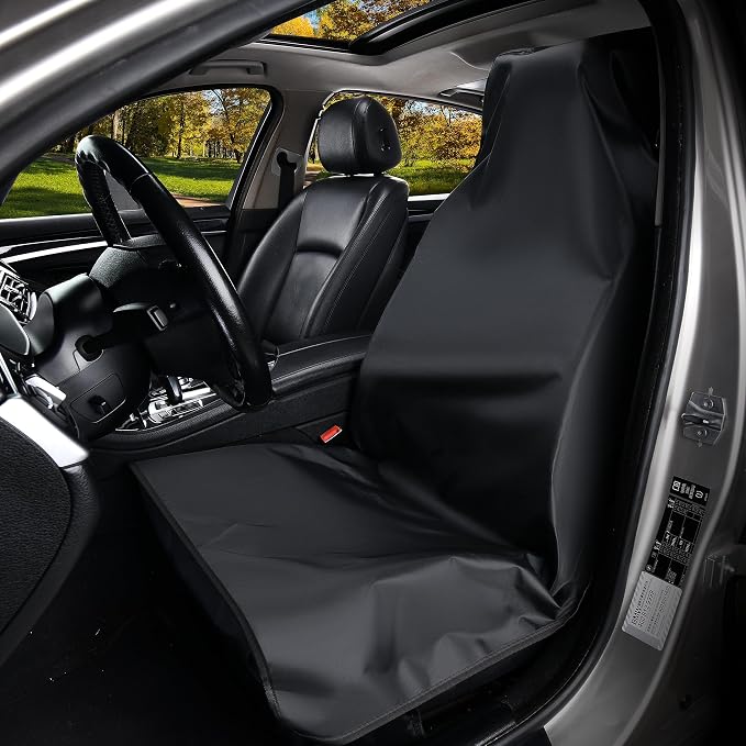Magca Car Seat Cover Protector, Front Seat, Black, Pack of 1 | Waterproof, Universal Car Seat