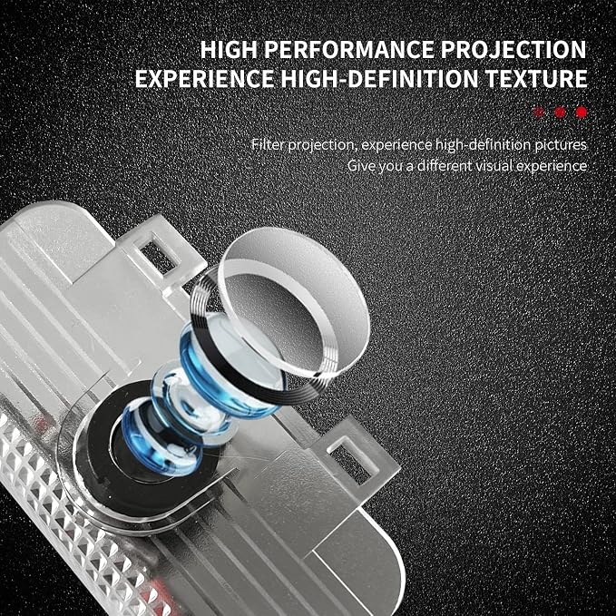 Non-Fading Car Door LED Logo Projector Welcome Lamp Door Light Puddle Lights Kit Compatible with Accessories Accord 2003-2022 (White Classic, New Accord/Spirior/Odyssey/Elysion/CR-Z)