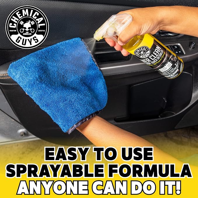 Chemical Guys, InnerClean Interior Quick Detailer & Protectant Spray, 16 oz | Spray-and-wipe detailer cleans and refreshes dashboards, door panels, seats and trim, leaving a non-greasy finish