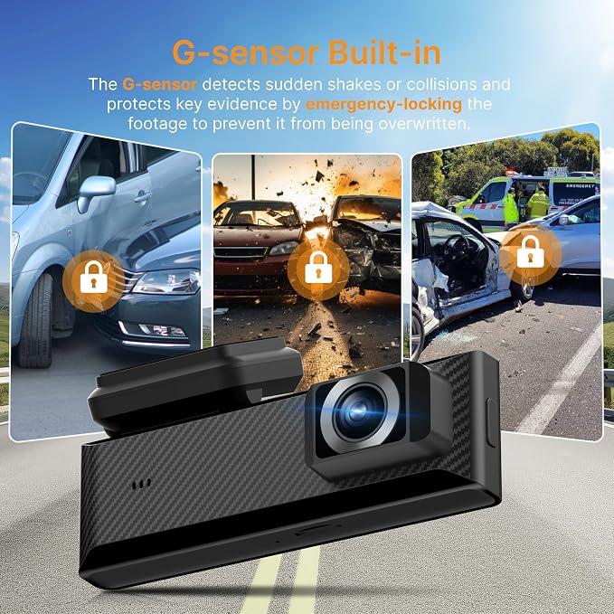 Miofive Dash Cam Mini 2, 2K+1080P FHD, Built-in Wi-Fi GPS Smart Dash Camera for Cars, 125° Wide-Angle FOV, HDR, Night Vision, G-Sensor, iOS/Android App, Loop Recording, Parking Monitor, Time-Lapse