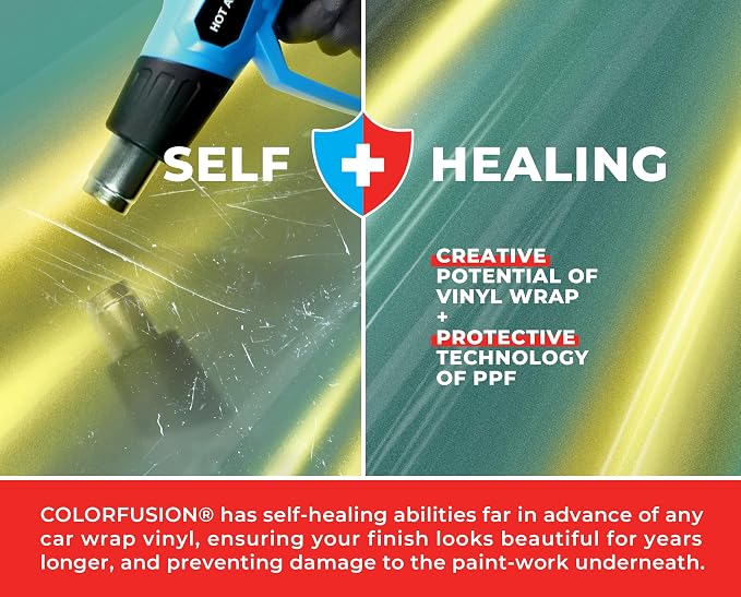 ColorFusion PPF by VViViD, Gloss Flip Thunder Green Dry Apply PPF Vinyl Car Wrap Roll 10ft x 5ft
